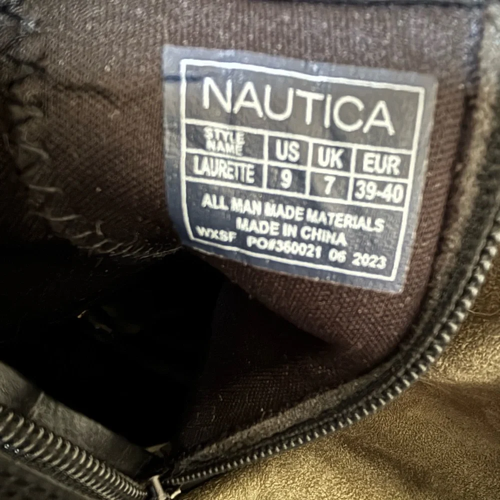 NAUTICA Laurette Size9 Women’s Black Faux Suede Wedge Heel Ankle Boot w/ zipper - Picture 11 of 16